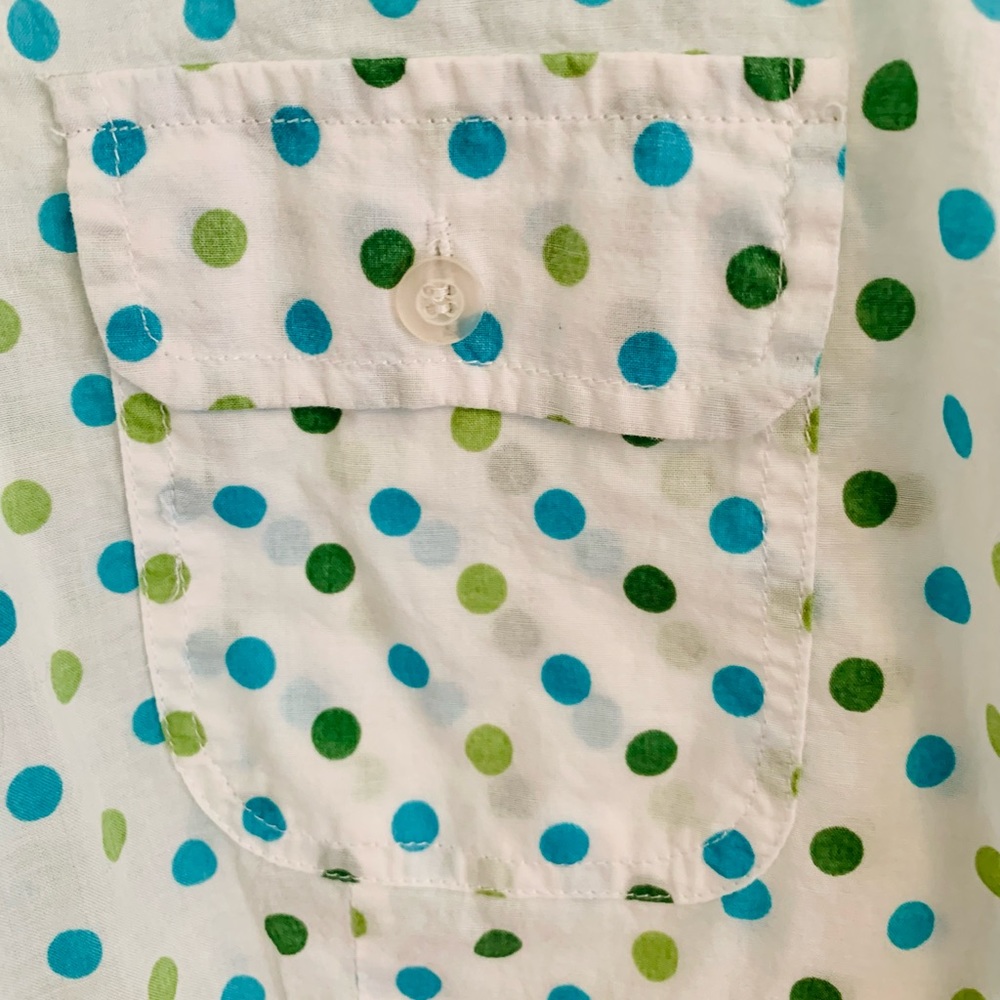 Willi Smith Polka Dot Button Down Top - image 2